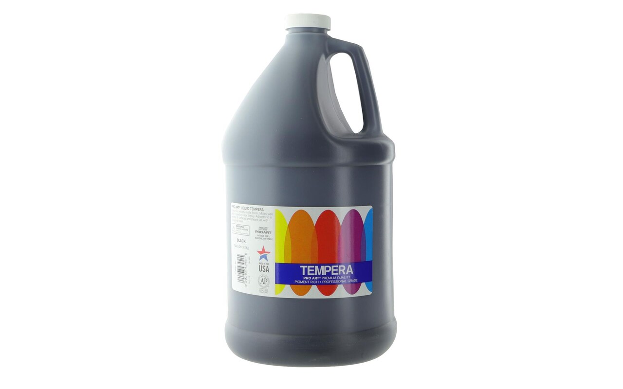 Pro Art Liquid Tempera Paint Gallon Black